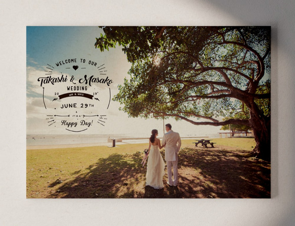 ウェルカムボード♡ ウェディング 前撮り写真 海外風 おしゃれウェルカムボード⑥ │結婚式 ウェディング