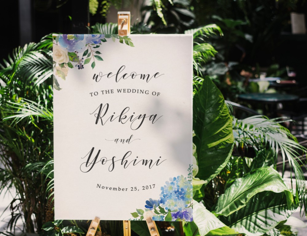 ウェルカムボード 【あじさい2】│紫陽花 アジサイ 6月