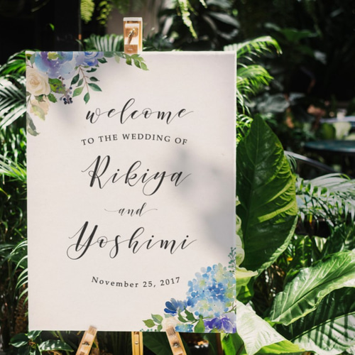 ウェルカムボード 【あじさい2】│紫陽花 アジサイ 6月