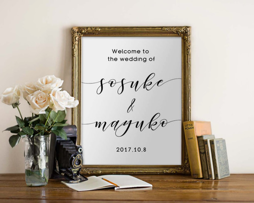 ウェルカムボード <THE Simple2>│結婚式 ウェディング 大人