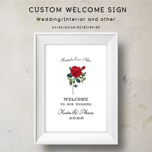 ウェルカムボード <美女と野獣>│ローズドーム バラ 結婚式