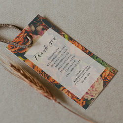 手書きサンキューカード　サンクスカード　30枚　金縁サークルフラワーシール 手書きサンキューカード サンクスカード 30枚 金縁サークルフラワー