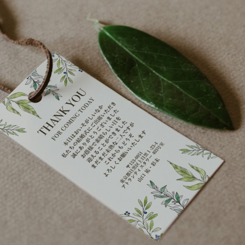 50円~/枚 ナチュラル サンキューカード サンクスカード │引き出物