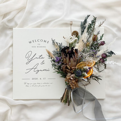 ブーケ付きウェルカムボード │ウェディング ウェルカムボード