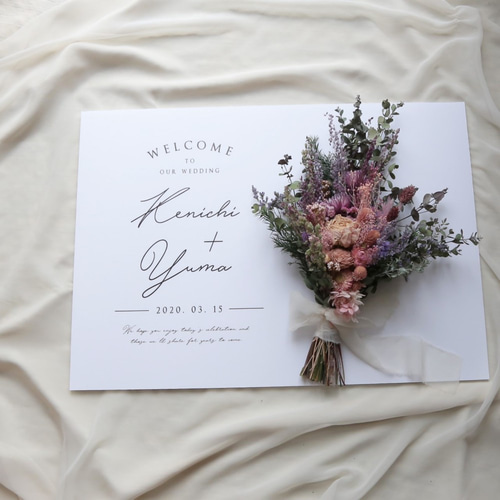 ウェルカムボード(ミニブーケ付き) No.3 ウェルカムボード(ミニブーケ付き) No.3 32％OFF】プチギフト