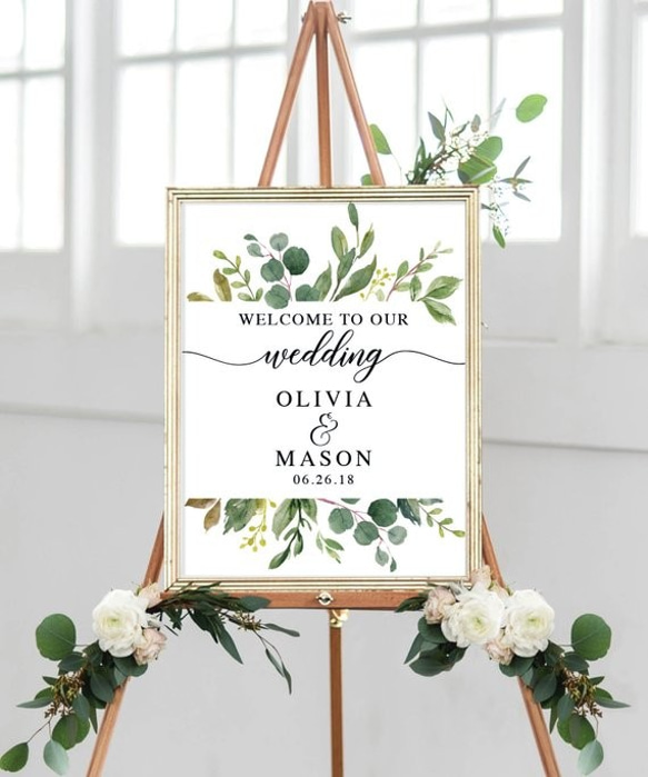 ☆ウェルカムボード【Garden Greens】│結婚式 結婚祝い ウェルカム