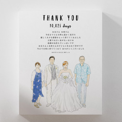 【一時受付休止中】子育て感謝状 似顔絵 │結婚式 ウェディング 記念品 5枚目の画像