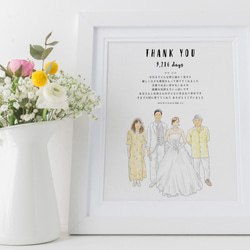 【一時受付休止中】子育て感謝状 似顔絵 │結婚式 ウェディング 記念品 7枚目の画像