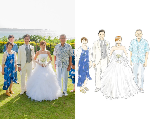 【一時受付休止中】子育て感謝状 似顔絵 │結婚式 ウェディング 記念品 8枚目の画像