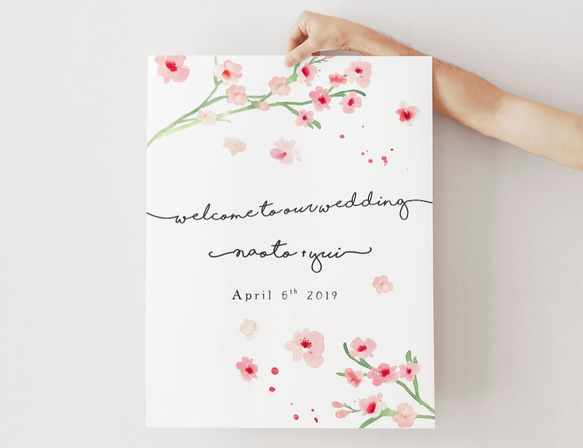 春の結婚式に♪ 桜咲くウェルカムボード ウェルカムボード DIYstorePBW