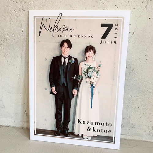 ファッションマガジン風 おしゃれ ウェルカムボード │結婚式 前撮り