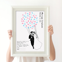 似顔絵 ゲスト参加型結婚証明書 ウェディングツリー │結婚式 人前式 4枚目の画像