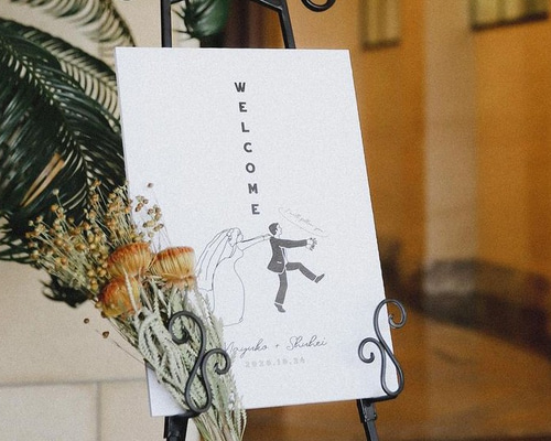 ウェルカムボード C Bride&Groom おしゃれウェルカムボード │ウェディング 結婚式