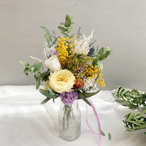 誕生日祝い】誕生花とお名前をお入れしてお作りするオリジナルフラワー