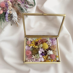 ＊ring pillow or message flowerガラスケースアレンジ ring pillow or message flowerガラスケース アレンジ