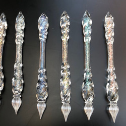 snow glass pen【雪のガラスペン】※受注製作 ペン・筆記用具 Naokawa
