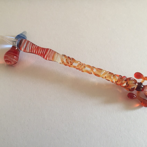 店内商品がすべてレジにて半額！！ flame glass ペン・筆記用具 pen【炎のガラスペン】※受注製作 筆記具
