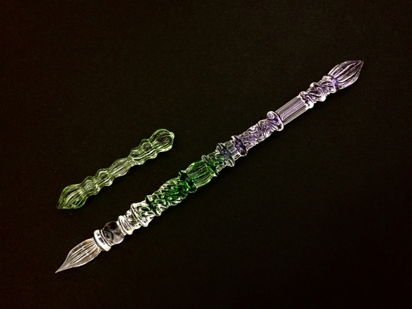 LUC ガラスペン 透線グリーン LUC ガラスペン 透線グリーン