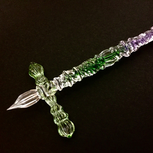 LUC ガラスペン 透線グリーン