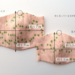 木の実柄 布マスク 【Ｓサイズ】 子供サイズ キッズ 2枚目の画像