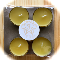 100%天然蜜蝋TEA LIGHT CANDLE５個セット ジャスミン＆イランイラン 2枚目の画像