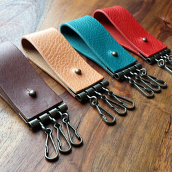 ■Simple Leather Keyholder■　イニシャル刻印可　送料無料 2枚目の画像