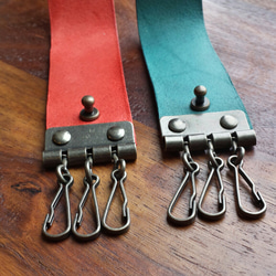 ■Simple Leather Keyholder■　イニシャル刻印可　送料無料 4枚目の画像