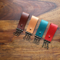 ■Simple Leather Keyholder■　イニシャル刻印可　送料無料 5枚目の画像