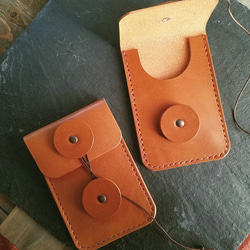 【スポット品】◼Unique Design Leather Passcase◼　送料無料　キャメル　ブラウン　茶 2枚目の画像