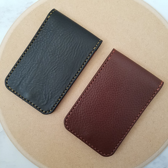 ◼Smart Leather Business Cardcase◼　送料無料　上質イタリアンレザー使用 3枚目の画像