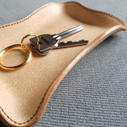 ◼Uneri Leather Tray◼　送料無料　ベージュ　ナチュラル 3枚目の画像