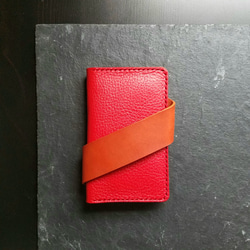 【1点物品】◼Gradation Leather Cardcase◼　送料無料　イタリアンレザー使用 1枚目の画像