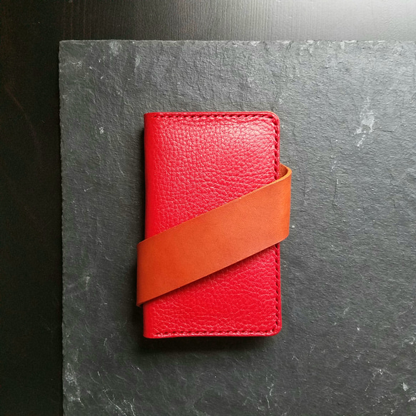 【1点物品】◼Gradation Leather Cardcase◼　送料無料　イタリアンレザー使用 1枚目の画像