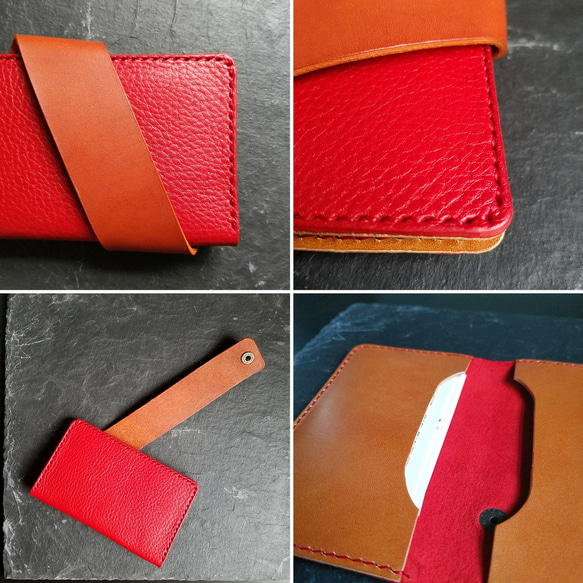 【1点物品】◼Gradation Leather Cardcase◼　送料無料　イタリアンレザー使用 4枚目の画像