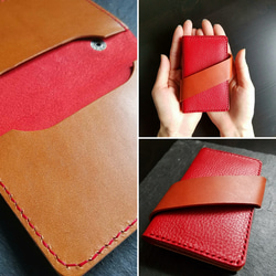 【1点物品】◼Gradation Leather Cardcase◼　送料無料　イタリアンレザー使用 5枚目の画像