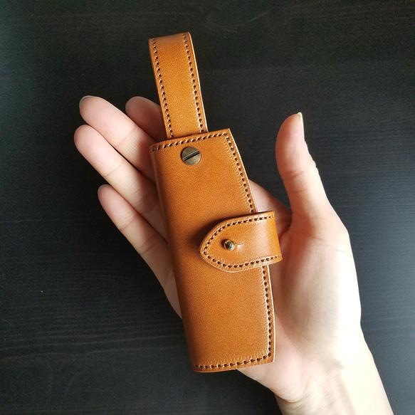 【1点物品】◼Strap Leather Keycase◼　送料無料　上質レザー使用 4枚目の画像