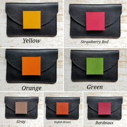 ◼Flap Choice Leather Cardcase◼　送料無料　イタリアンレザー使用 3枚目の画像