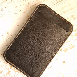 ◼Rip Leather Passcase◼　送料無料　イタリアンレザー　シンプル　バイカラー　スリム　 2枚目の画像