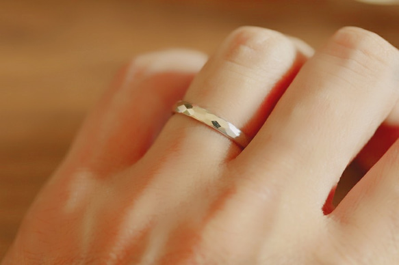 オーダー商品　槌目結婚指輪  プラチナpt900 8枚目の画像