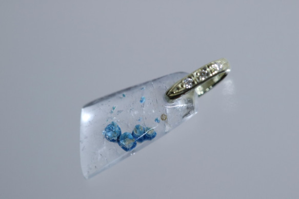 ジラライトインクォーツペンダントトップ　1.00ｃｔ　Ｋ１０　k10小豆チェーン付き　長さ調節機能 1枚目の画像