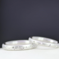 星空の結婚指輪　ｐｔ９００ or ｋ１８　2本合計11万3千円～　お好きな星座を入れることもできます。　 1枚目の画像