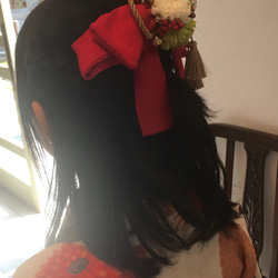 お花のはいからさんリボン飾り【髪飾り・造花】卒業式・袴に！ 2枚目の画像