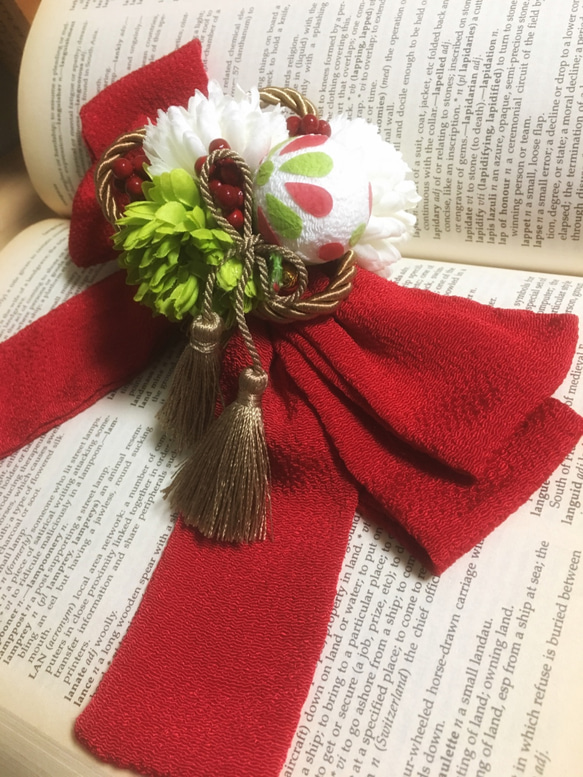 お花のはいからさんリボン飾り【髪飾り・造花】卒業式・袴に！ 3枚目の画像