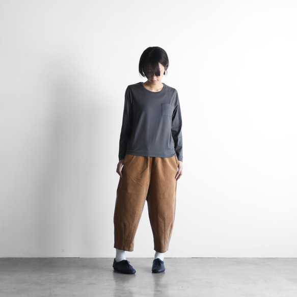 HUIS×yohakuギザコットン長袖カットソー（チャコールグレー）size1【ユニセックス】 1枚目の画像