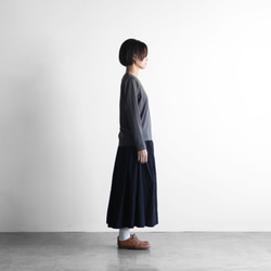 HUIS x yohaku 吉薩棉長袖剪裁和縫紉（炭灰色）尺寸 1 [男女通用] 第3張的照片