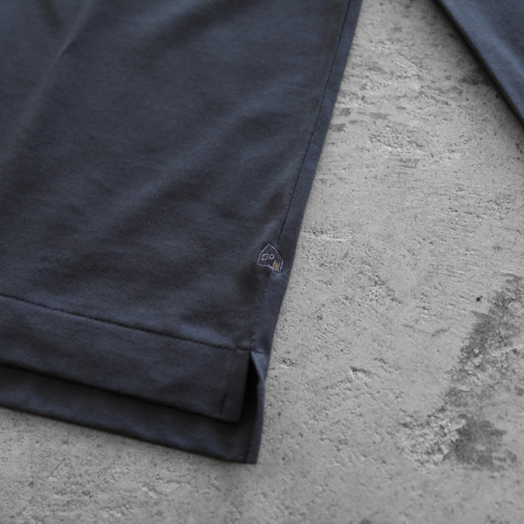HUIS x yohaku 吉薩棉長袖剪裁和縫紉（炭灰色）尺寸 1 [男女通用] 第5張的照片