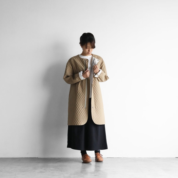 HUIS ダウンプルーフコットンsunstate中綿キルティングコート ハウス HUIS.】ダウンプルーフコットン sunstate中綿キルティングコート