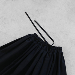 やわらかコットンロングスカート（ブラック）【レディス】U402 7枚目の画像