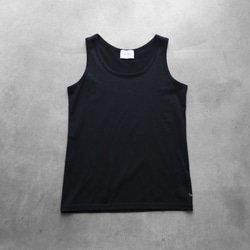 [HUIS in house] SUVIN COTTON Tank Top (kuro) [Ladies] CS001 第1張的照片