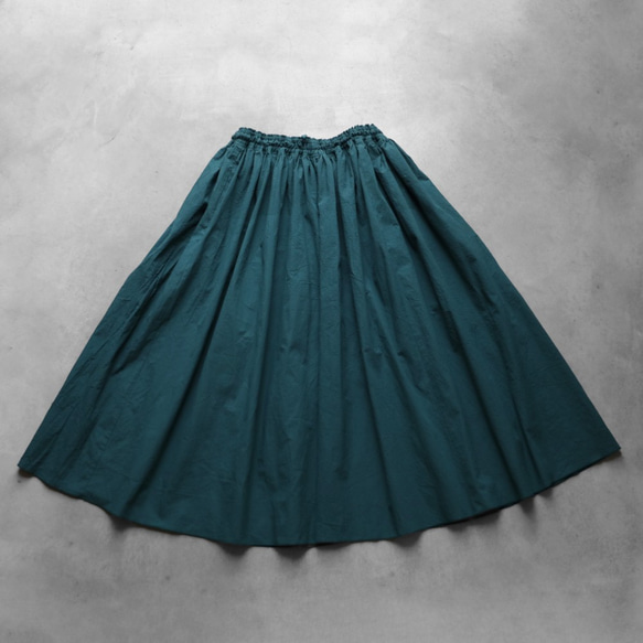 臍帶長裙（深綠色）[女士] U402 第3張的照片